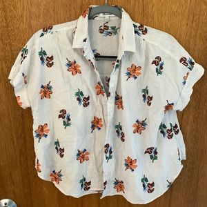 COPY - Madewell floral short sleeve buttondown